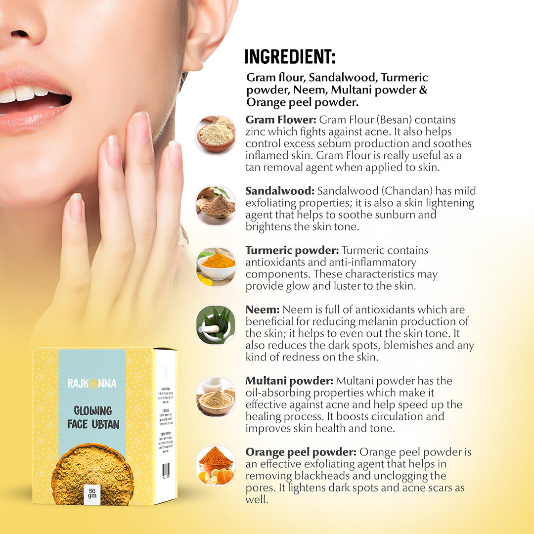 Rajkonna Skin Tightening Ubtan Powder 60g BD