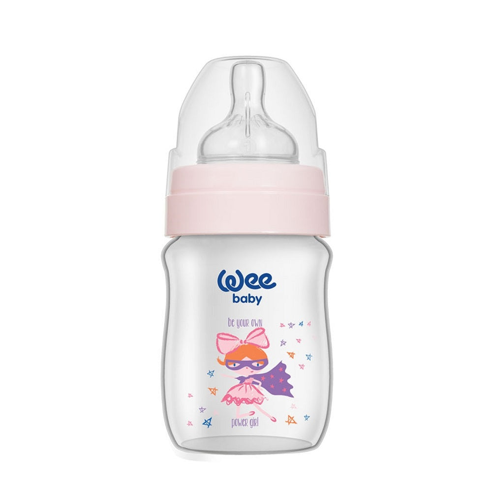 Wee Baby Classic Plus Wide Neck PP Bottle Baby Pink 150ml BD