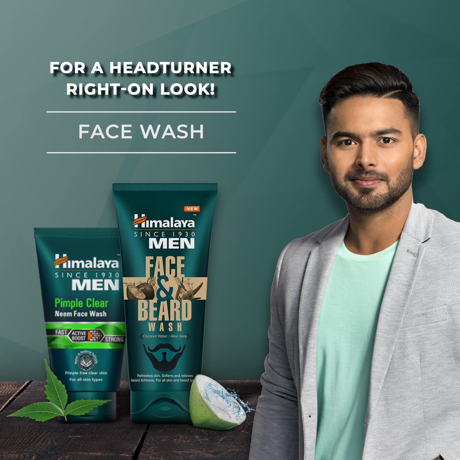 men's face and beard wash