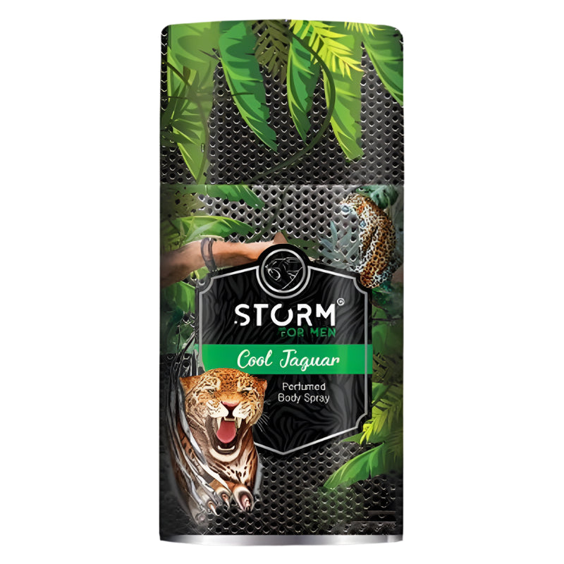 Storm Cool Jaguar Body Spray for Men – Front View of Can 250ml (BD)