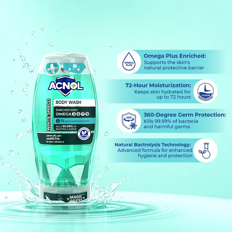 Acnol Body Wash White Shield 250ml