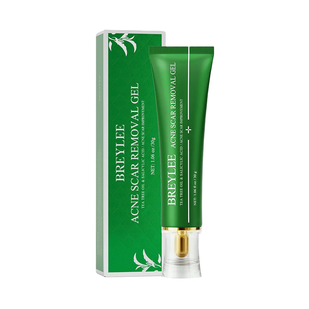 Breylee Acne Scar Removal Gel 30g tube with packaging – Tea Tree Oil & Salicylic Acid acne scar treatment