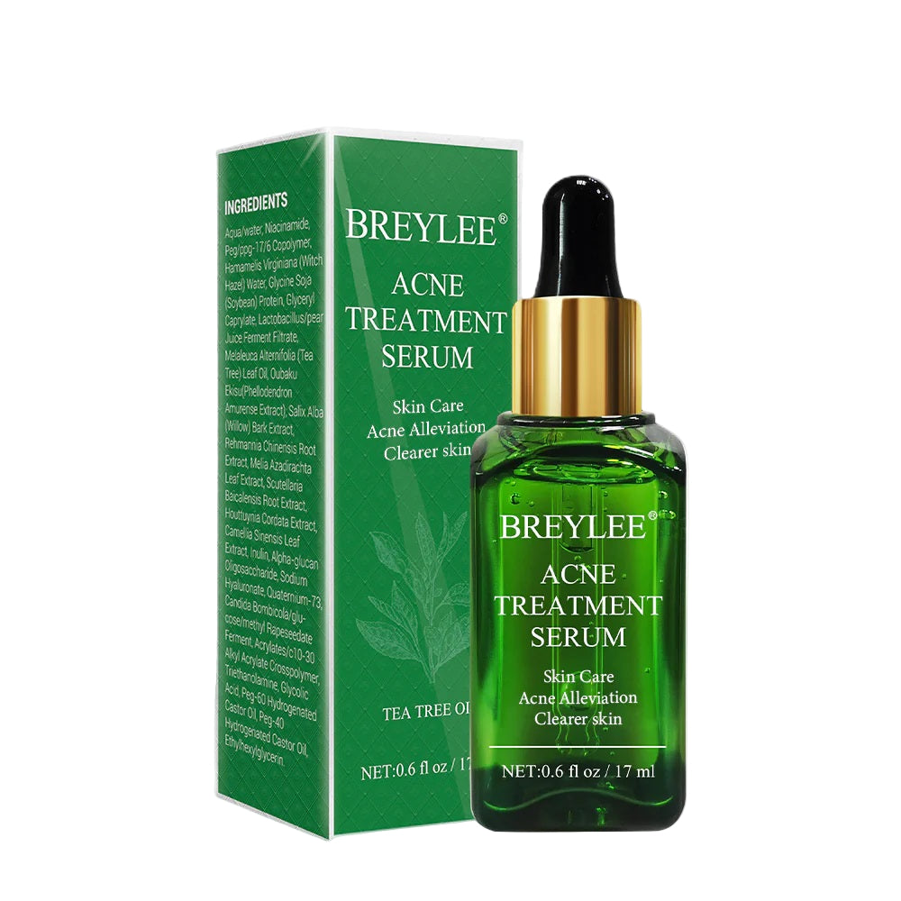 Breylee Acne Treatment Serum 17ml bottle – acne control and clear skin formula with tea tree oil