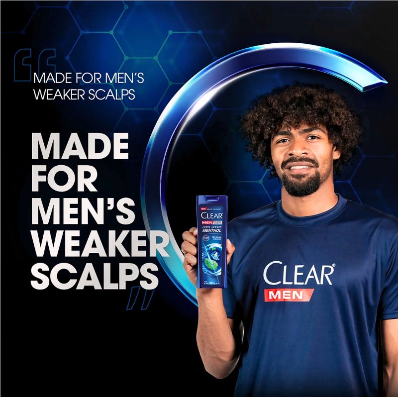 Clear Men Cool Sport Menthol Made For Men's Weaker Scalps