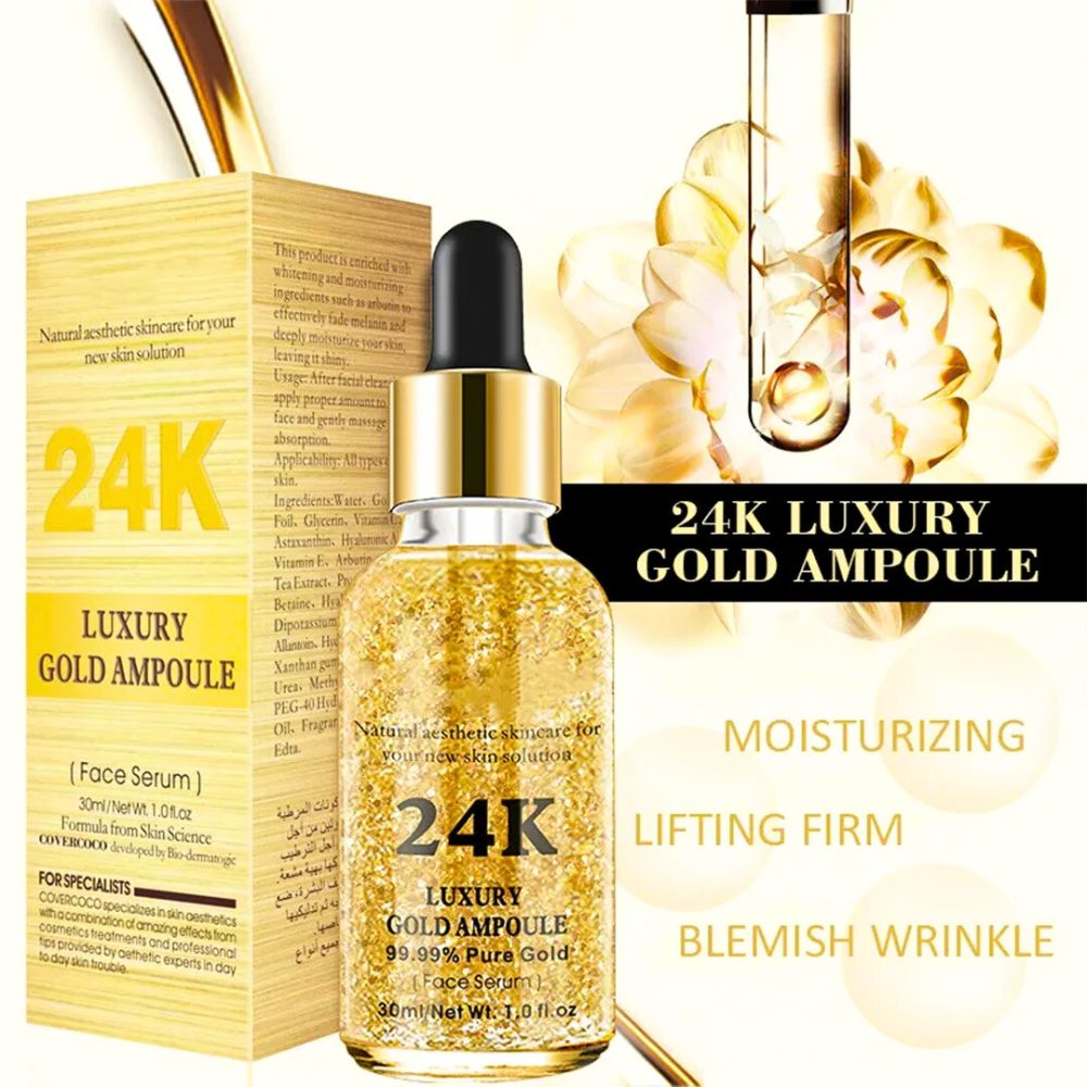 Luxury 24k gold infused anti-aging serum by Covercoco