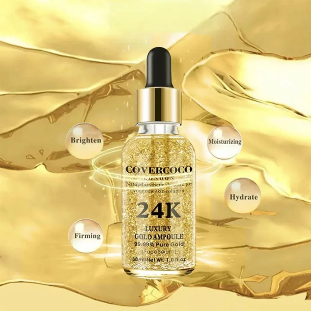 Covercoco 24k Luxury Gold Ampoule Face Serum bottle