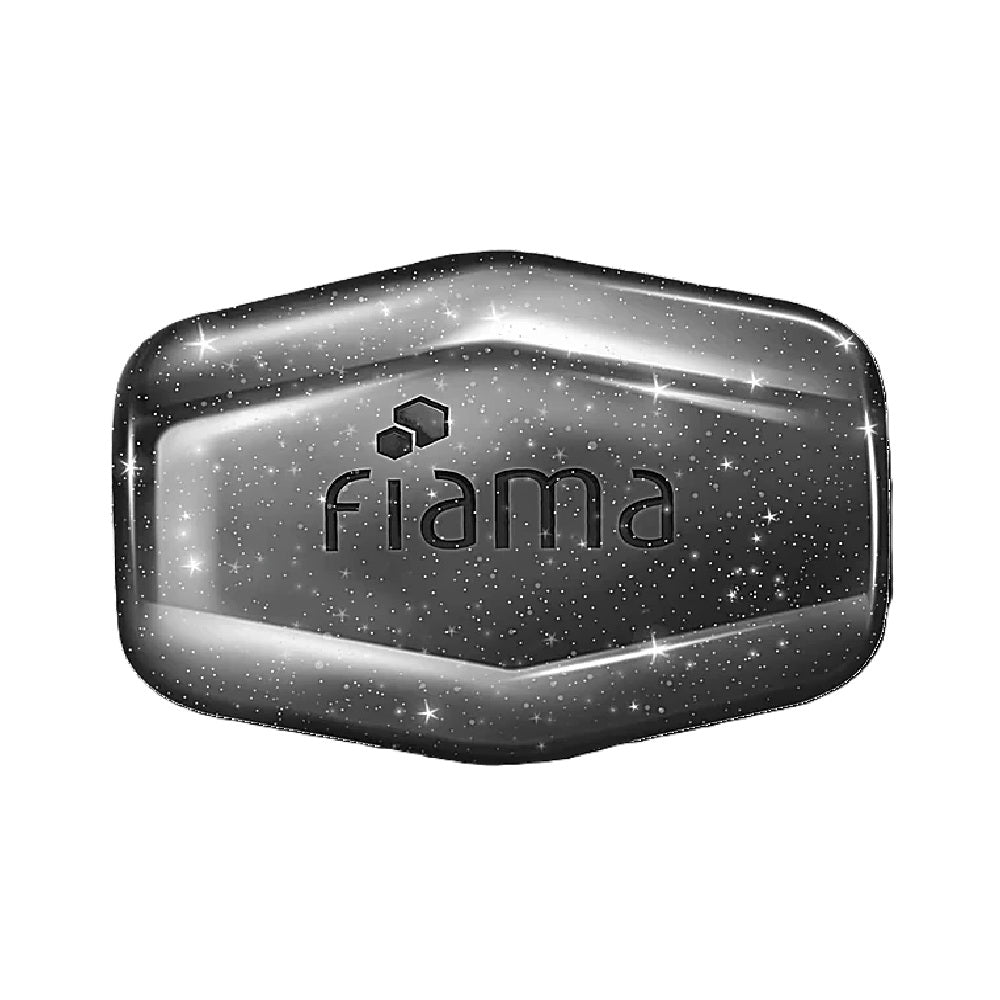 Fiama Men Gel Bar Deep Clean soap with charcoal and grapefruit packaging, black bar and blue box design for men’s skincare
