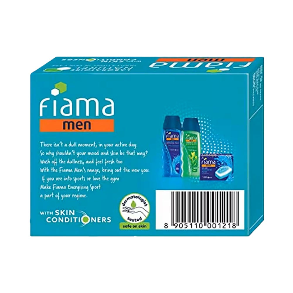 Fiama Men Gel Bar Energising Sport, ginseng & lemongrass, 125g soap bar pack