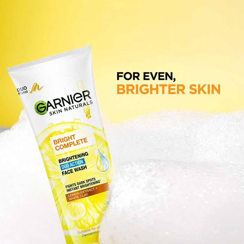Garnier Bright Complete Brightening Duo Action Face Wash 100ml