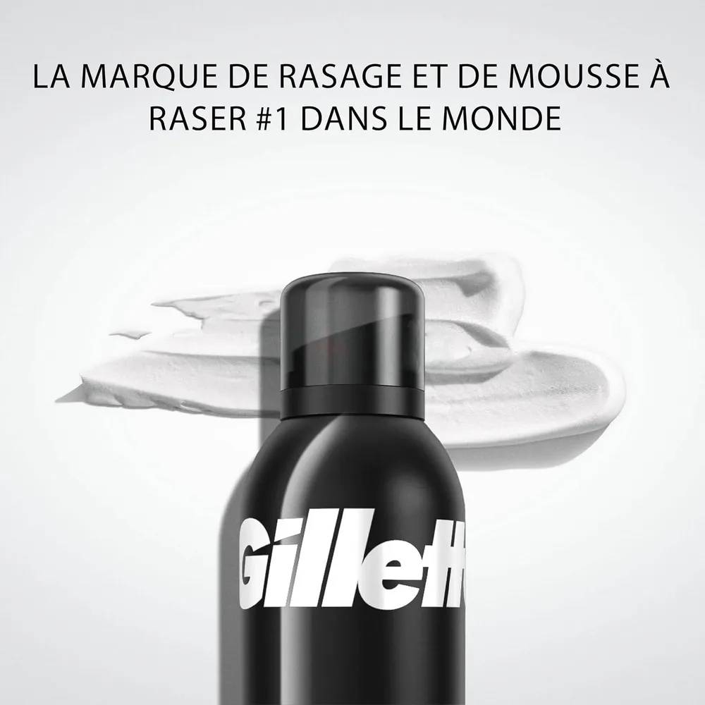 Foamy texture of Gillette Shave Foam on a hand – smooth and rich lather (BD)
