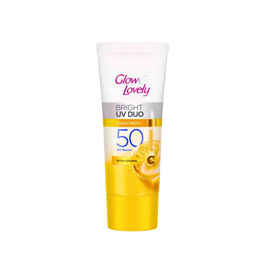 Glow & Lovely Bright UV Duo SPF 50 PA++++ Sunscreen tube front view