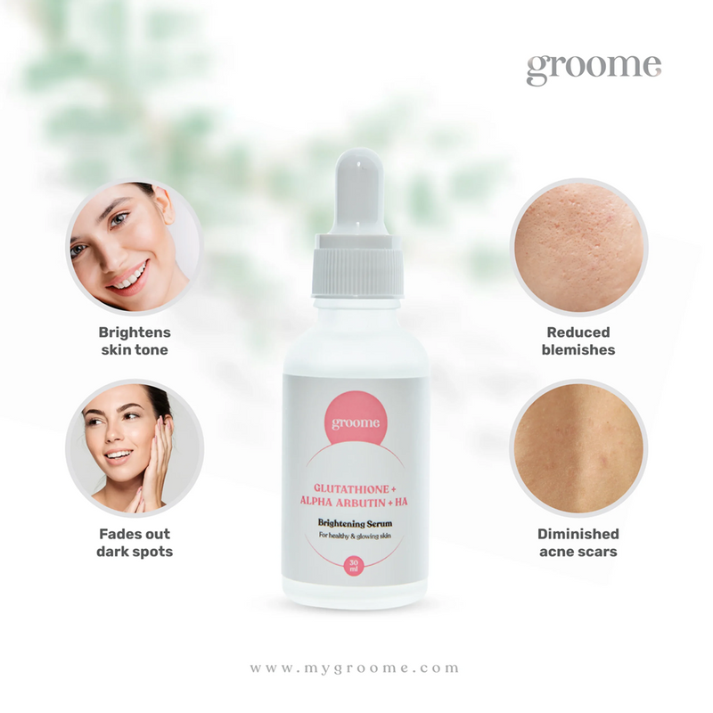 Groome Glutathione + Alpha Arbutin + Ha Brightening Serum 30ml