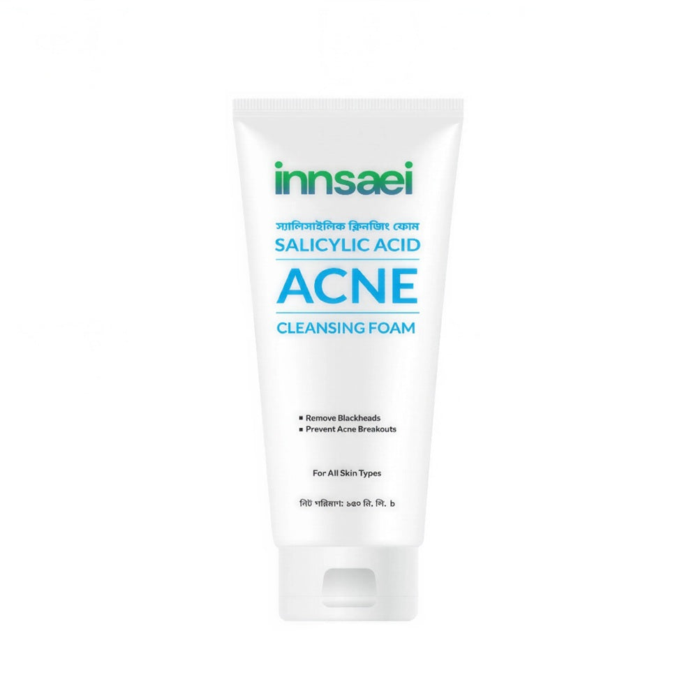 Innsaei Salicylic Acid Acne Cleansing Foam 100ml front 