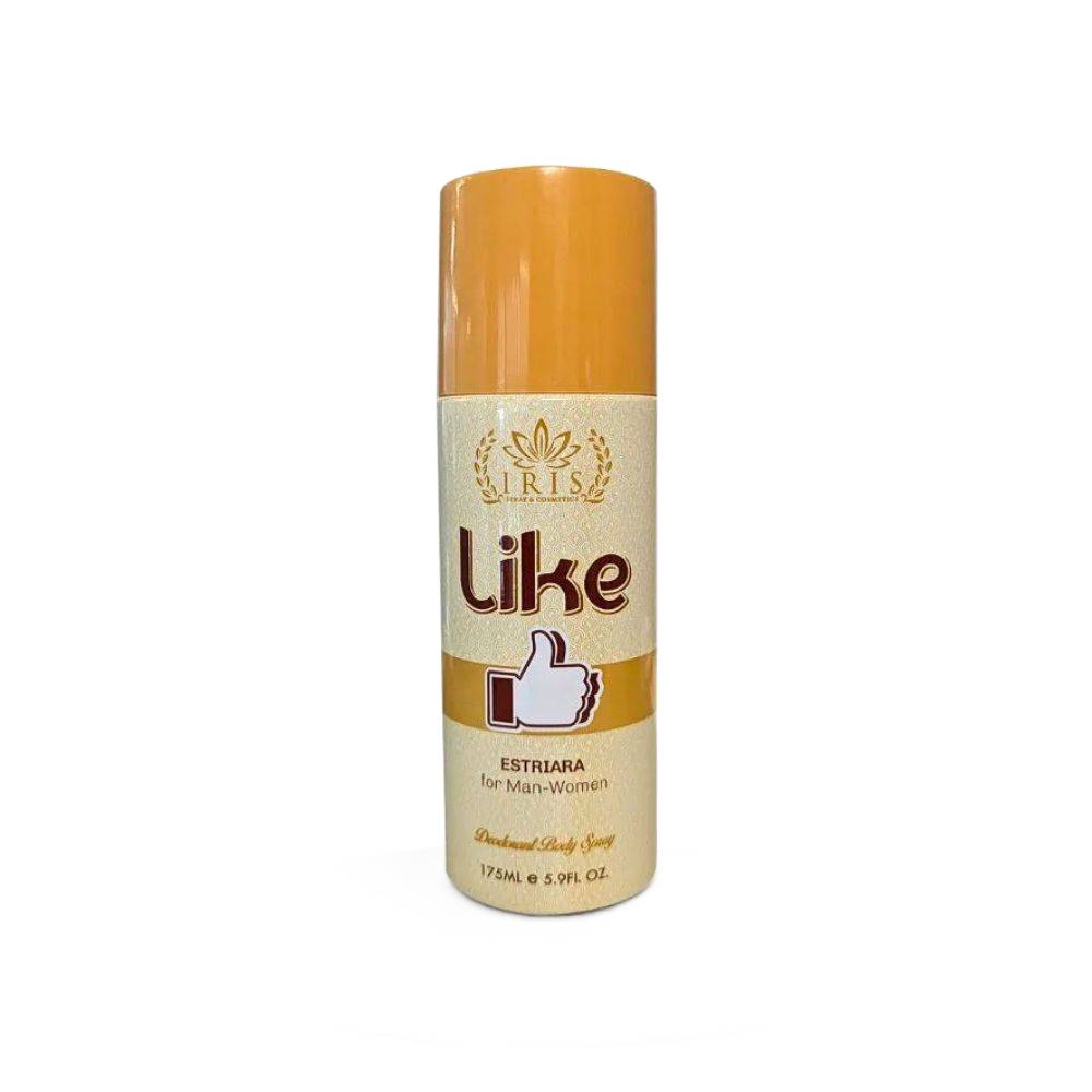 Iris Like Estiara Body Spray – front view of the can with soft floral design 175ml (BD)