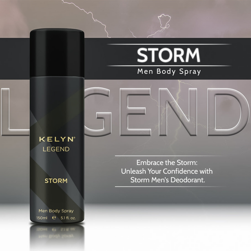 Kelyn Legend Storm Deodorant Body Spray For Men 150ml