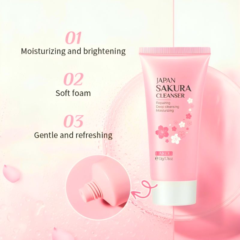Laikou Japan Sakura Cleanser for soft skin