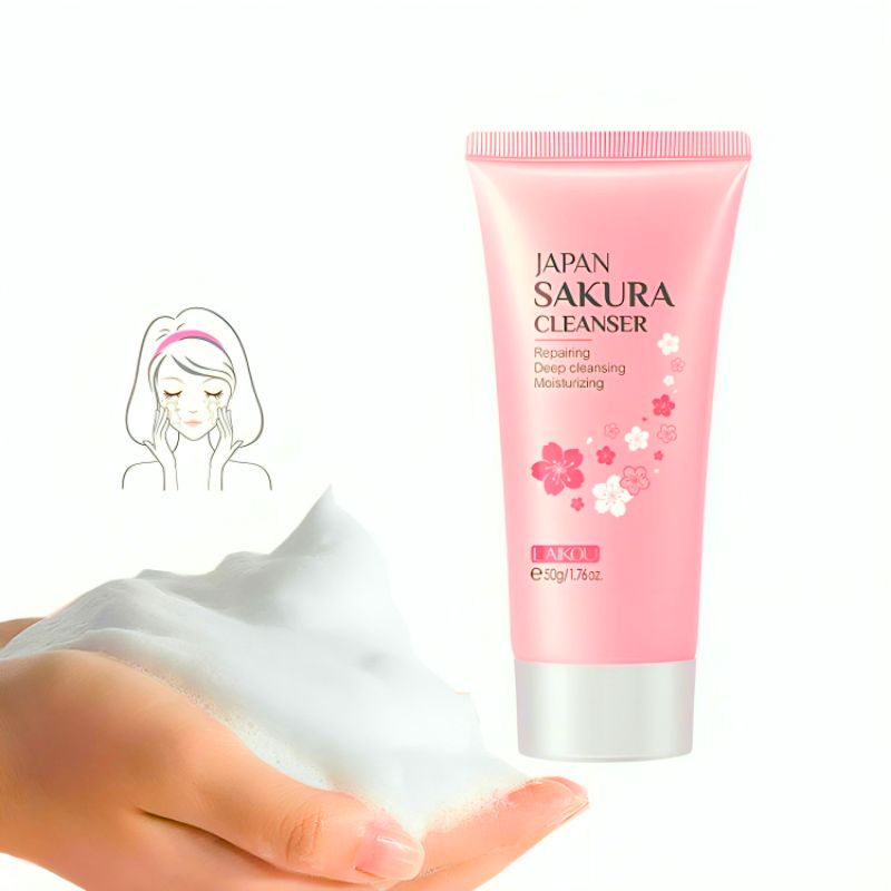 Laikou Japan Sakura Cleanser gentle foaming wash