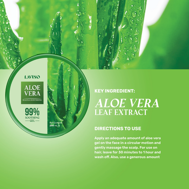 Lavino Aloe Vera Soothing Gel 99% 250ml BD