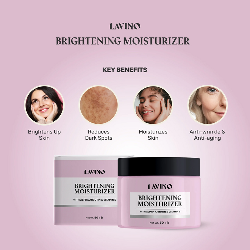 Lavino Brightening Moisturizer with Alpha Arbutin & Vitamin E 50g 