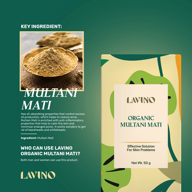 Lavino Organic Multani Mati 50g