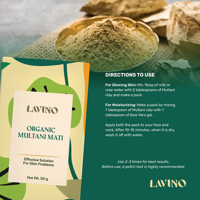 Lavino Organic Multani Mati 50g