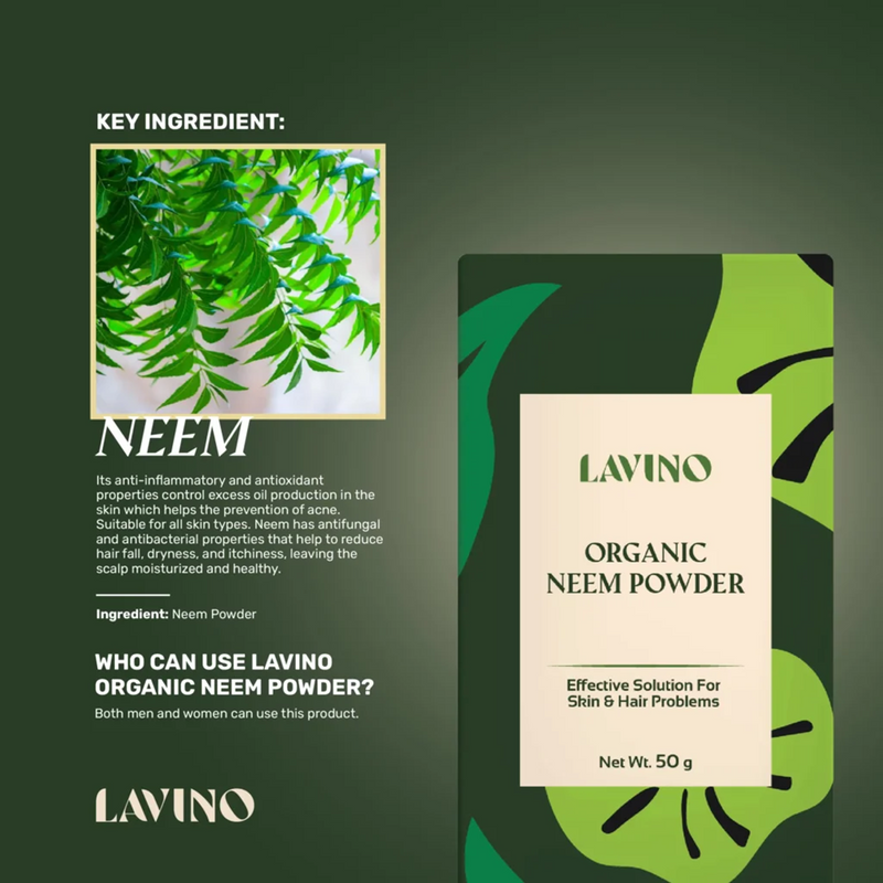 Lavino Organic Neem Powder 50g