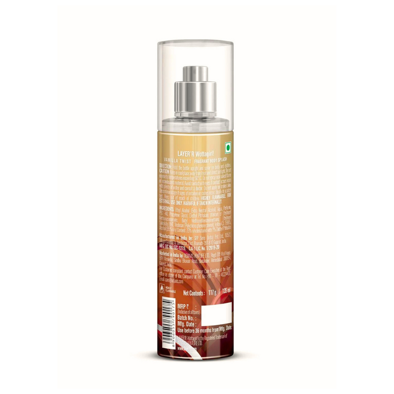 Layer'r Wottagirl! Vanilla Twist Body Spray For Her 135ml