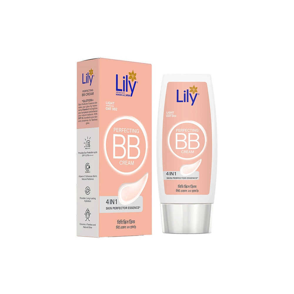 Lily Perfecting BB Cream Oat 002 | 4-in-1 BB Cream with SPF 15, Vitamin C & Natural Coverage