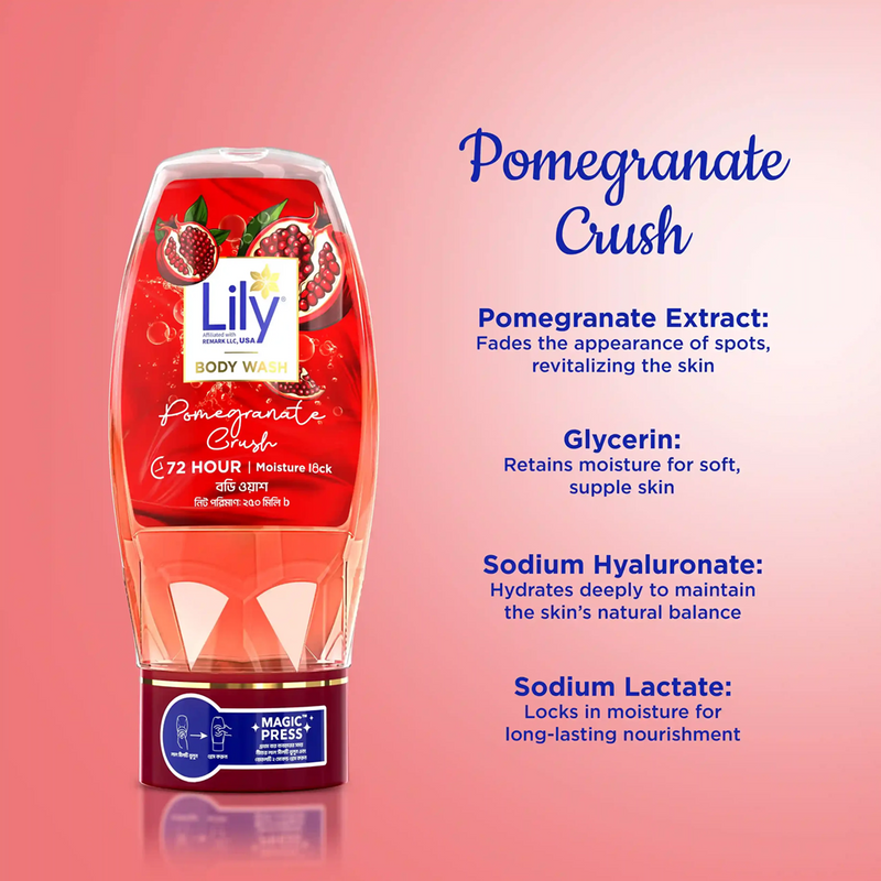 Lily Pomegranate Crush Body Wash 250ml