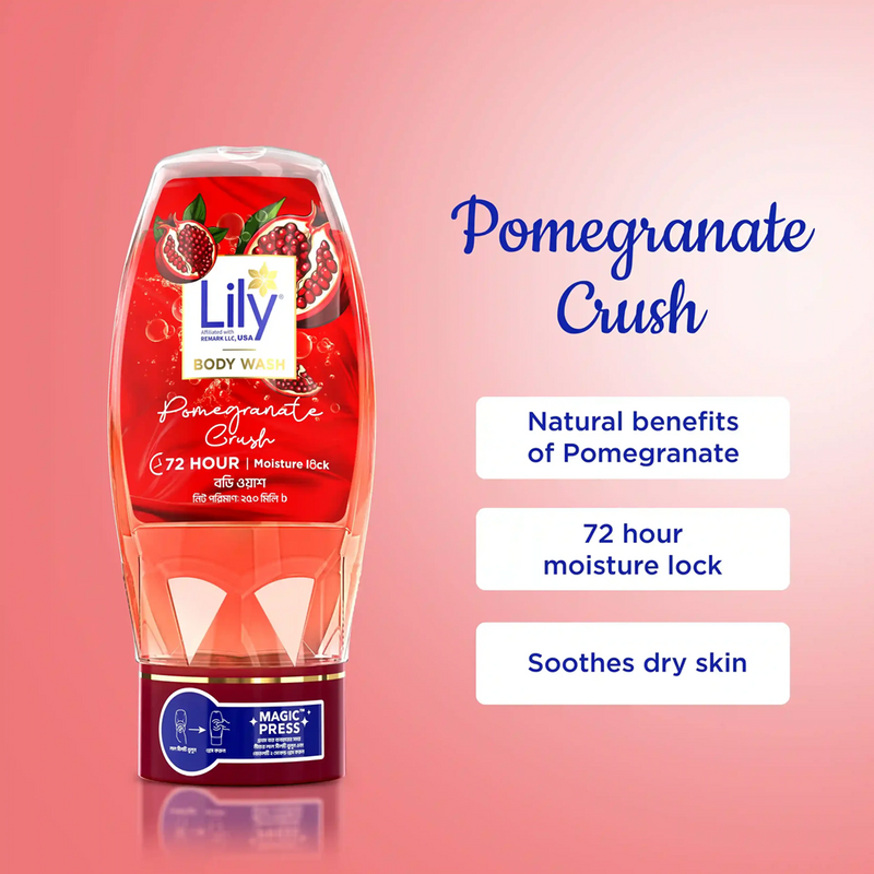 Lily Pomegranate Crush Body Wash 250ml