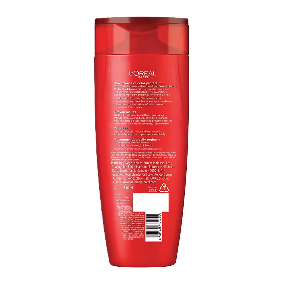 L’Oréal Paris Color Protect Protecting Shampoo bottle for colored hair with linseed oil and UV filters