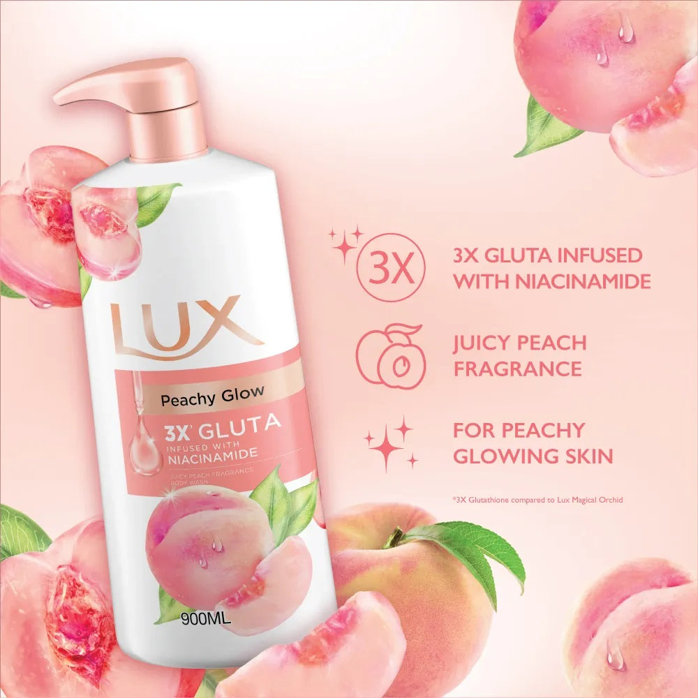 Lux Peachy Glow Body Wash 450ml