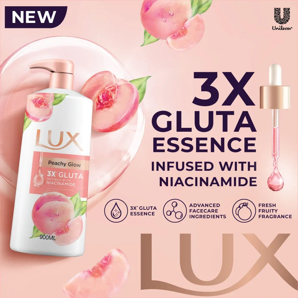 Lux Peachy Glow Body Wash 450ml