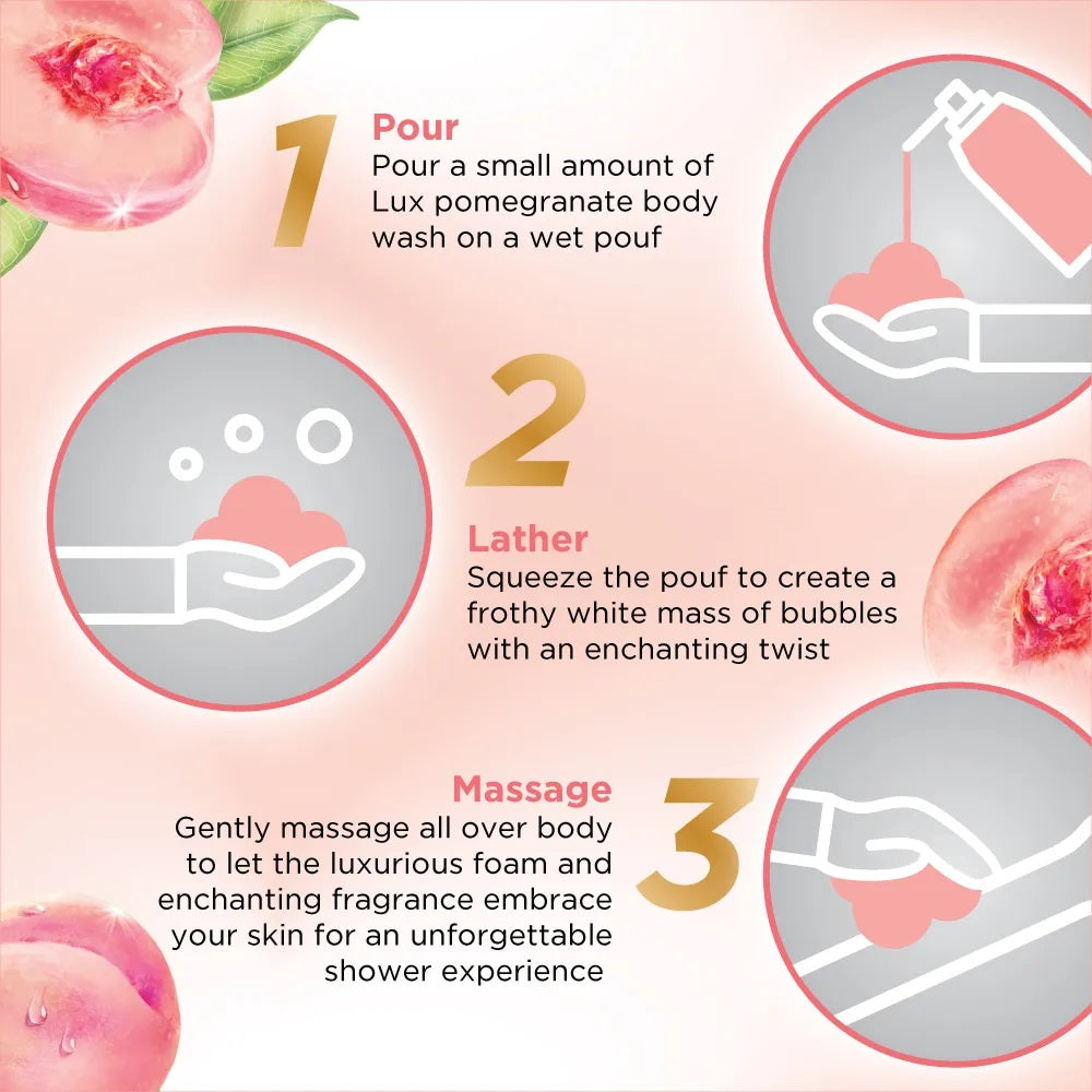 Lux Peachy Glow Body Wash 450ml