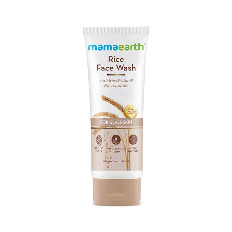 mamaearth Rice Face Wash Fornt View India