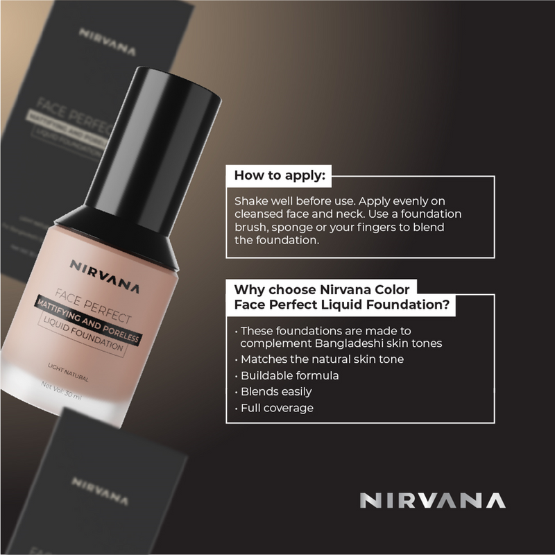 Nirvana Color Face Perfect Liquid Foundation 