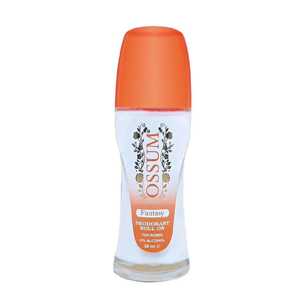 Ossum Fantasy Deodorant Roll On for Women, 50ml, orange cap, 0% alcohol