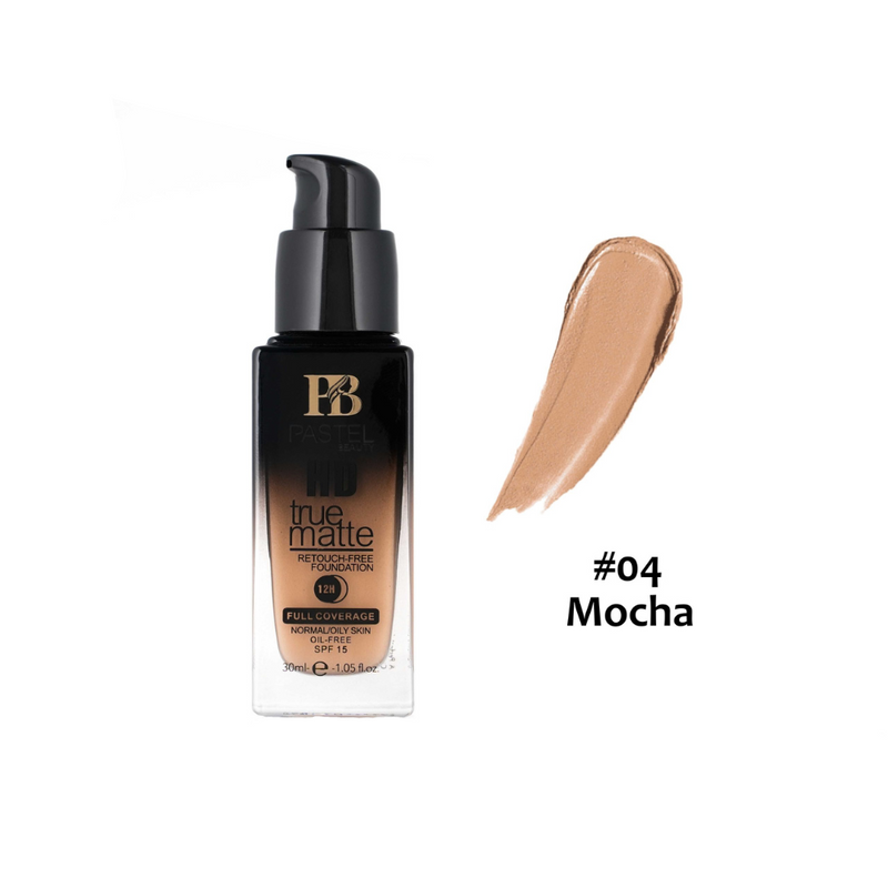 Pastel Beauty HD True Matte Retouch Free Foundation  Mocha 04