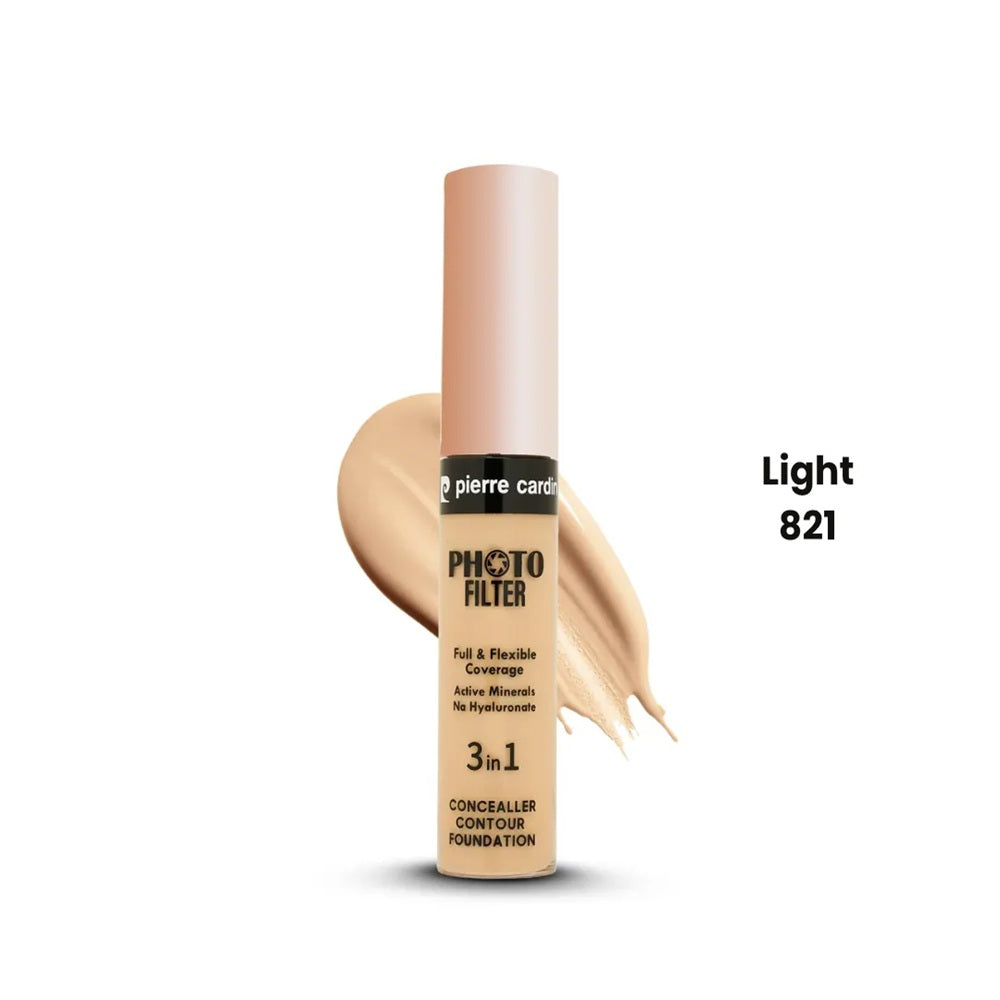Pierre Cardin Photo Filter 3-in-1 Concealer Contour Foundation bottle Light 821