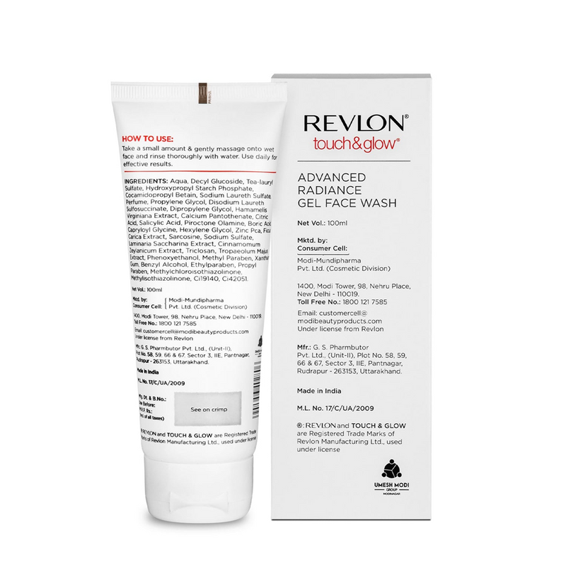 Revlon Touch & Glow Advanced Radiance Gel Face Wash 100ml