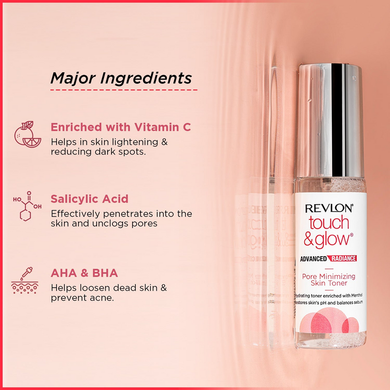 Revlon Touch & Glow Advanced Radiance Pore Minimizing Skin Toner 50ml