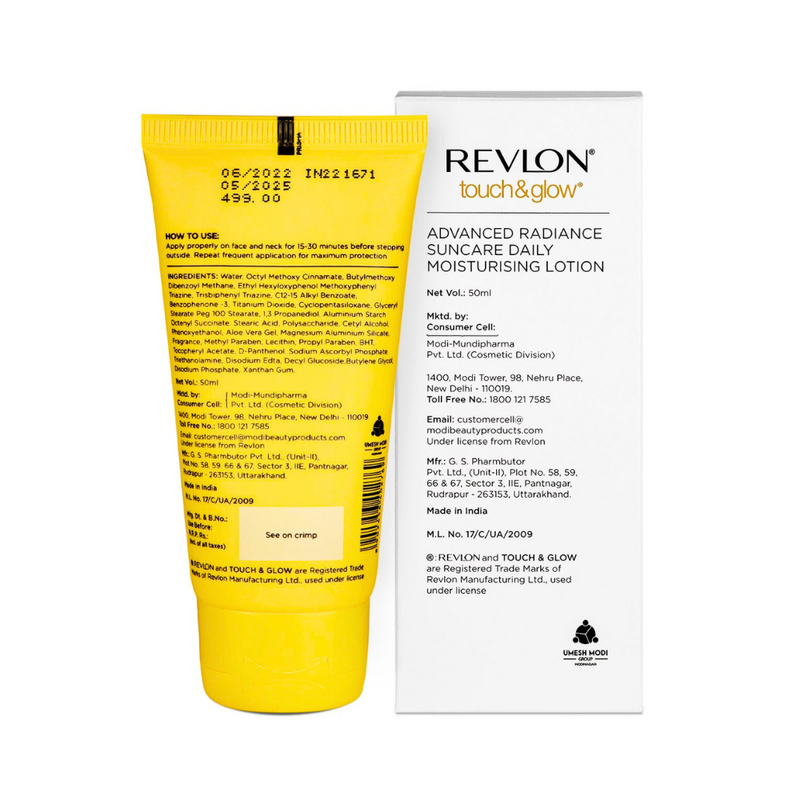 Revlon Touch & Glow Advanced Radiance Sun Care Daily Moisturizing Lotion SPF 50 