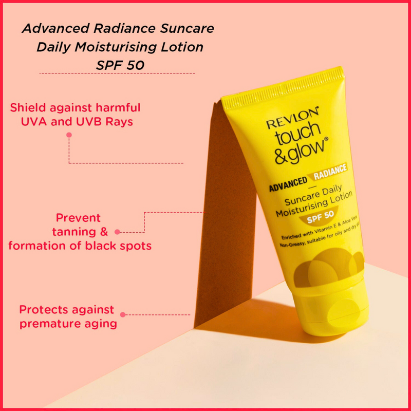 Revlon Touch & Glow Advanced Radiance Sun Care Daily Moisturizing Lotion SPF 50 