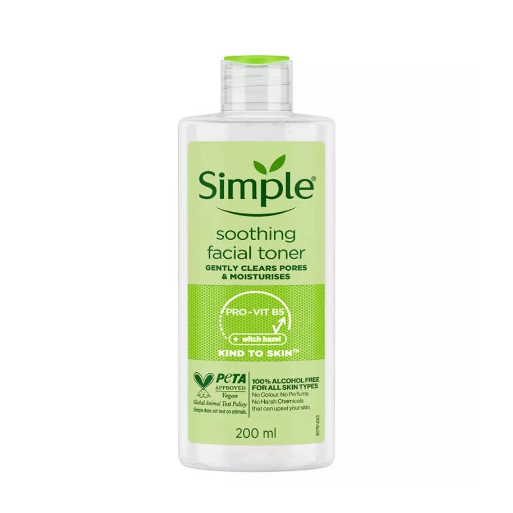 Simple Soothing Facial Toner Bottle Front View