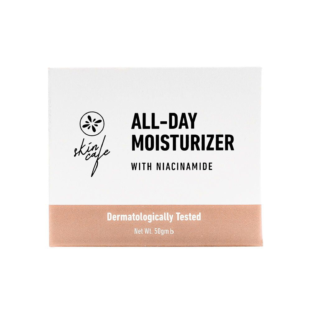 Skin Cafe All Day Moisturizer With Niacinamide front view – lightweight daily face moisturizer.