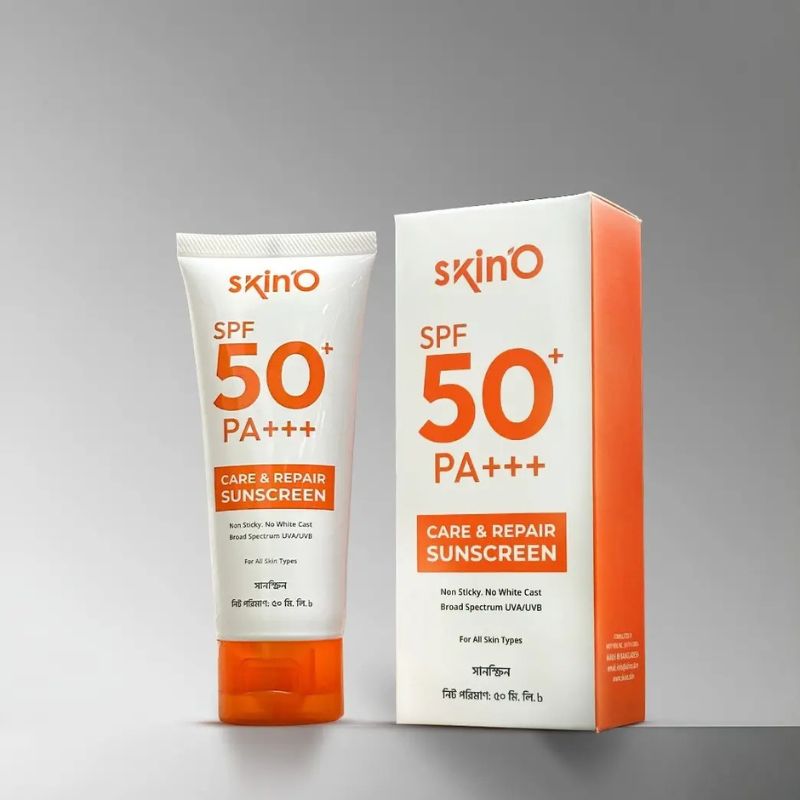 SkinO SPF50 sunscreen for daily protection
