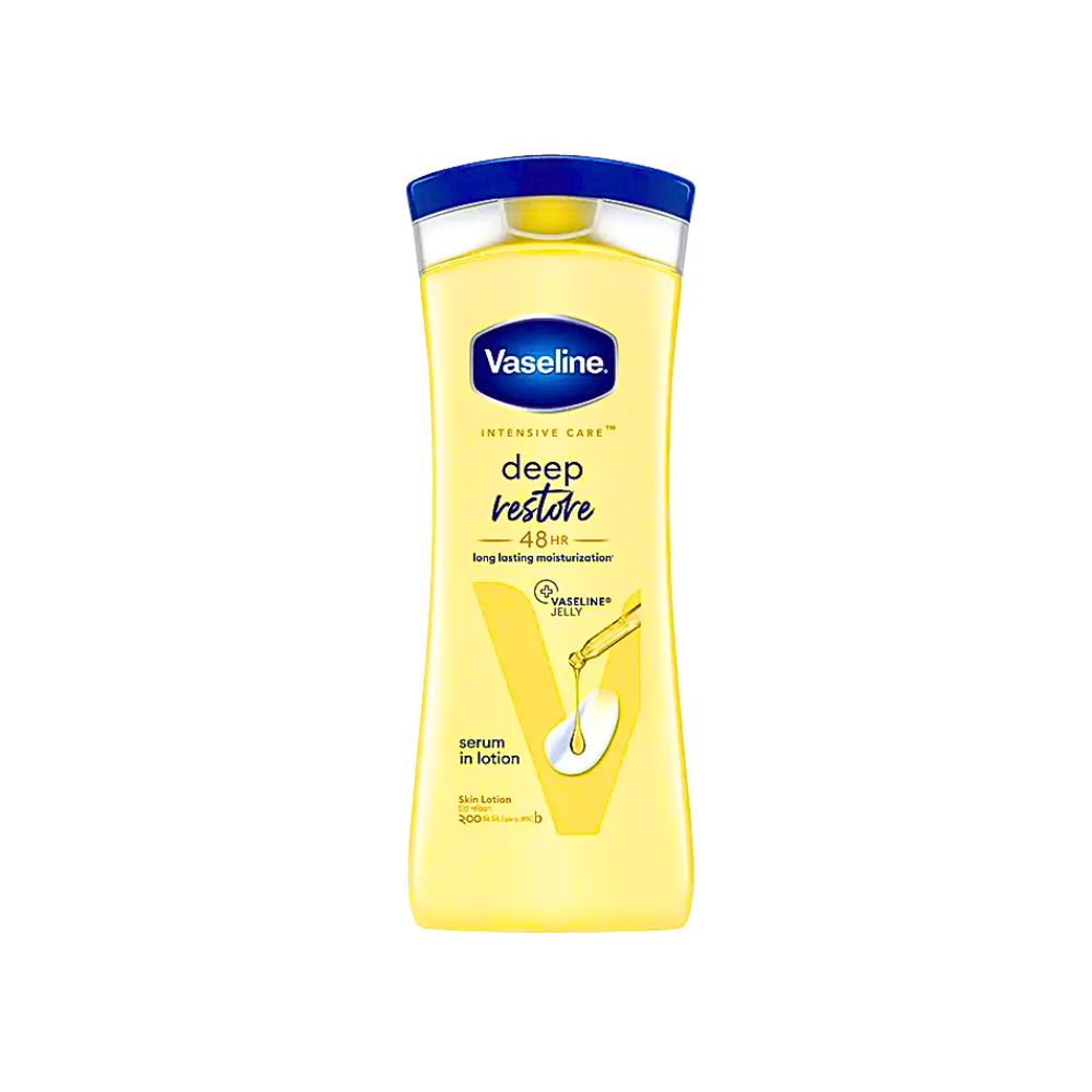 Vaseline Deep Restore lotion for dry skin hydration