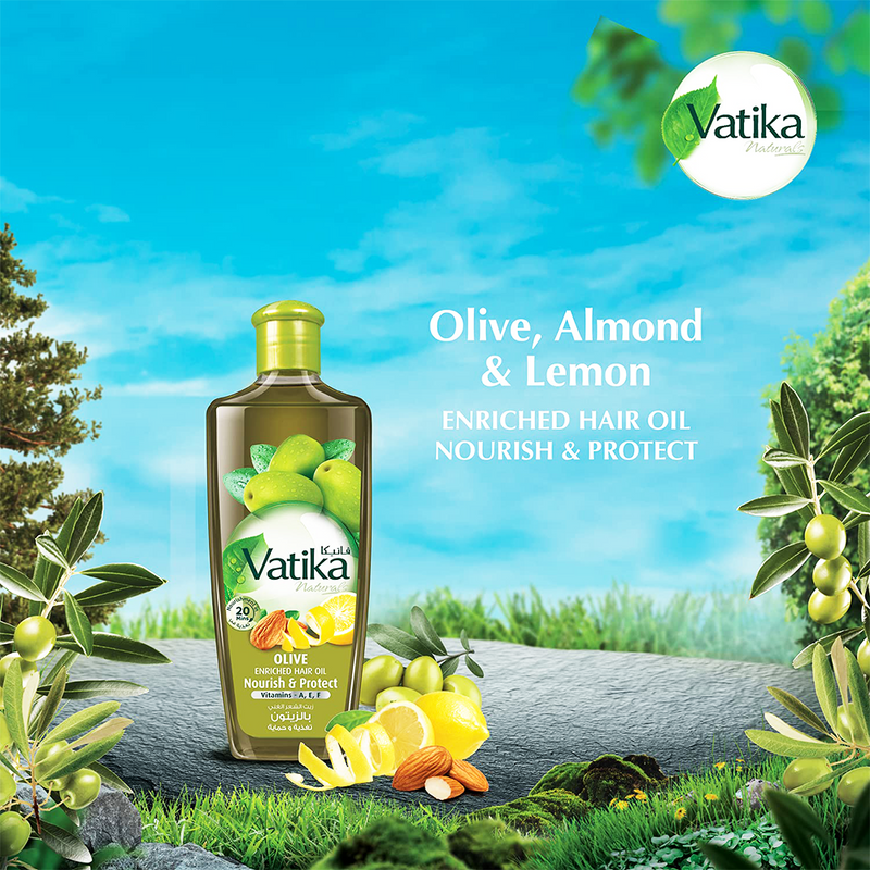 Vatika Olive Enriched Hair Oil Nourish & Protect 300ml