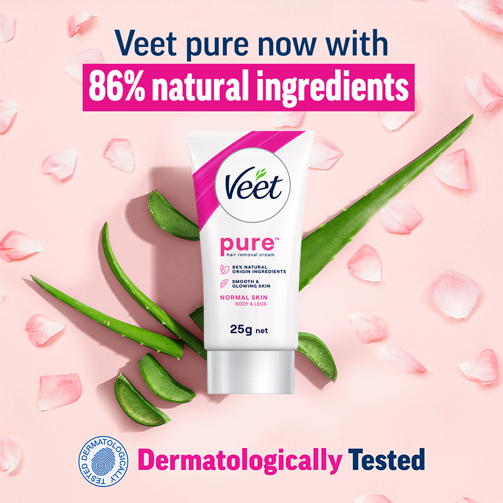Veet Pure Now with 86% natural ingredients 