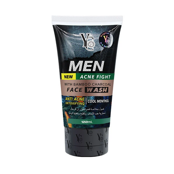 YC Men Acne Fight with Bamboo Charcoal Face Wash 100ml